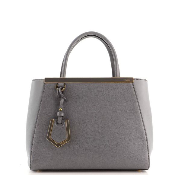 Fendi Handbags - Fendi 2Jours Bag Leather Petite Gray